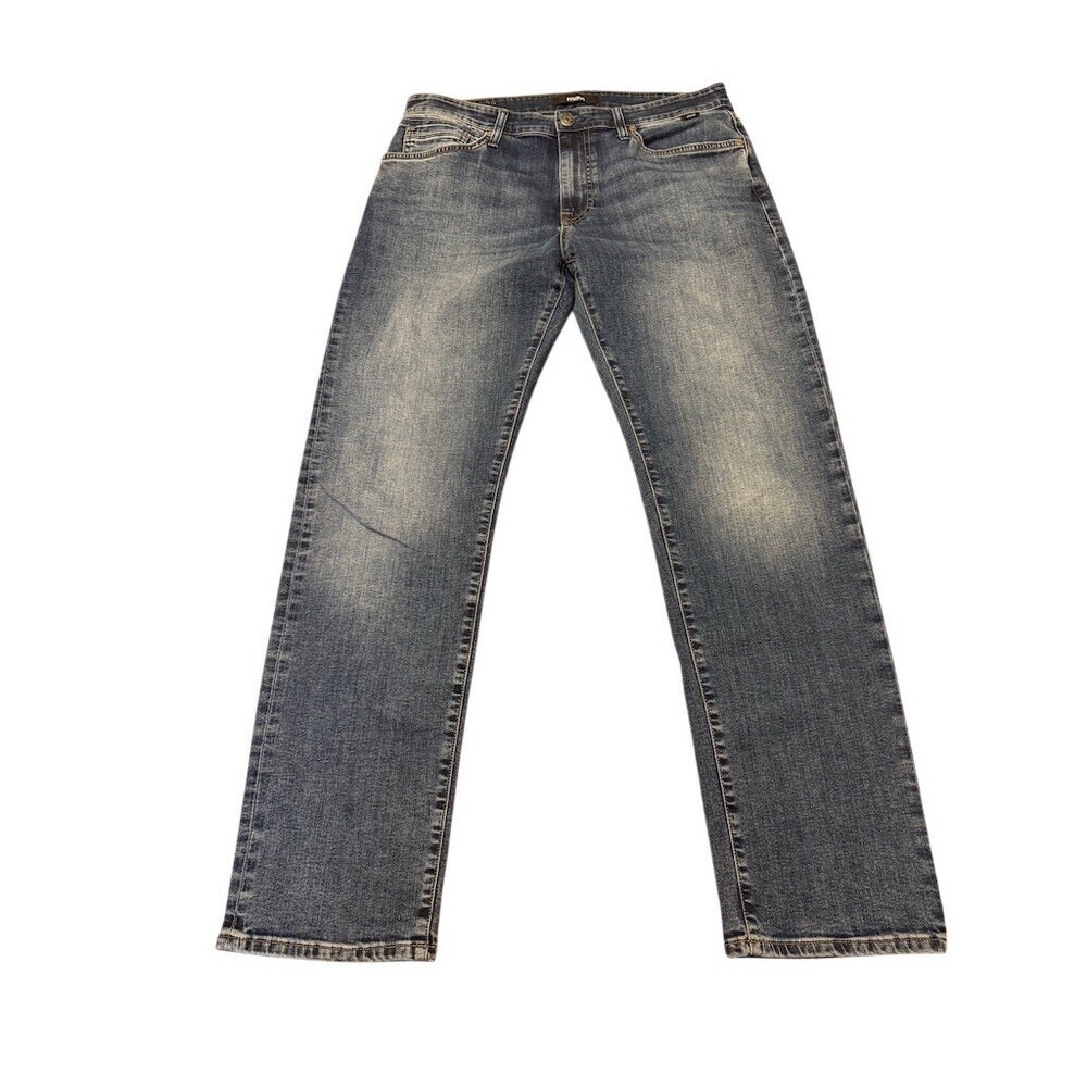 Mavi Zach Mens Jeans 34x32 Blue Medium Wash Straight Leg